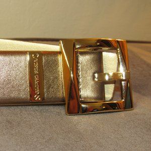 Women's Goldtone Leather Belt